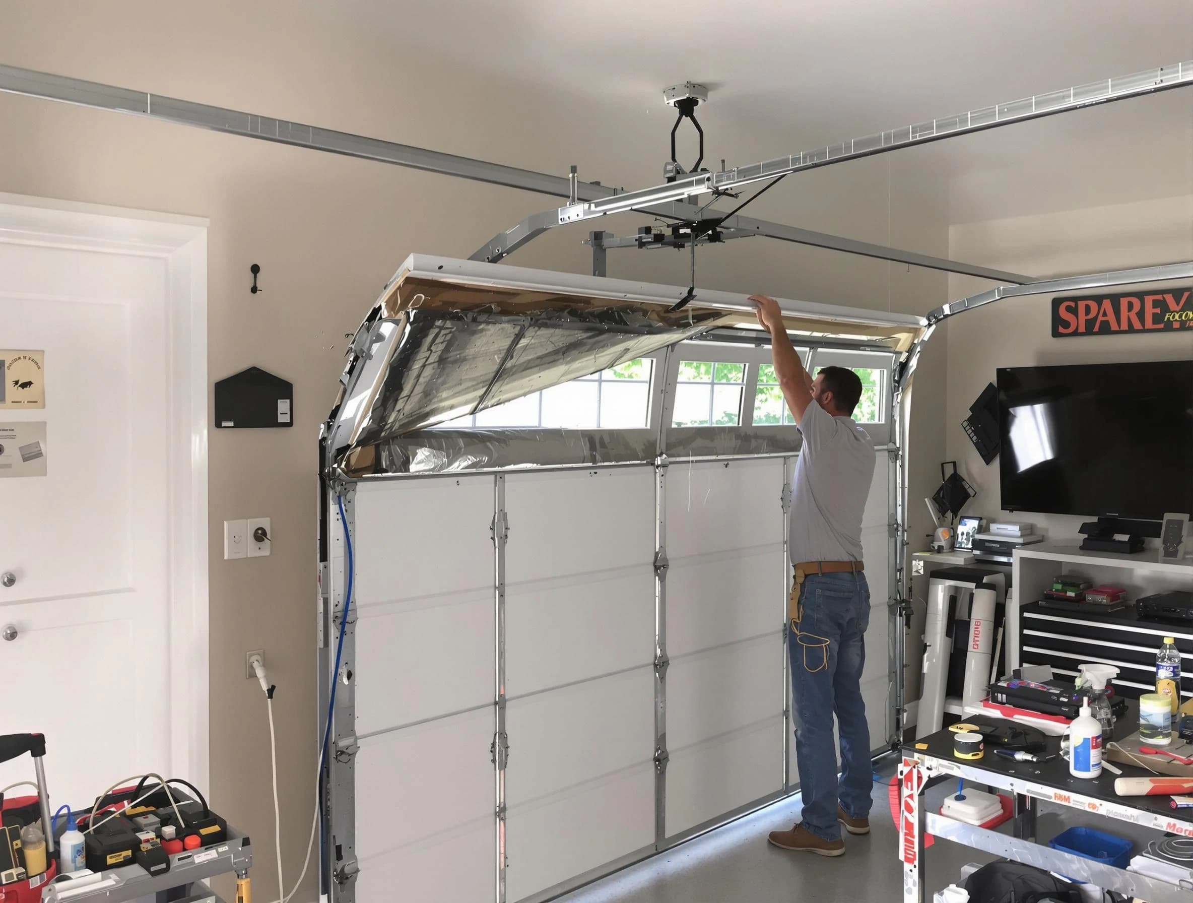 Garage door section replacement by Fultondale Garage Door Repair in Fultondale