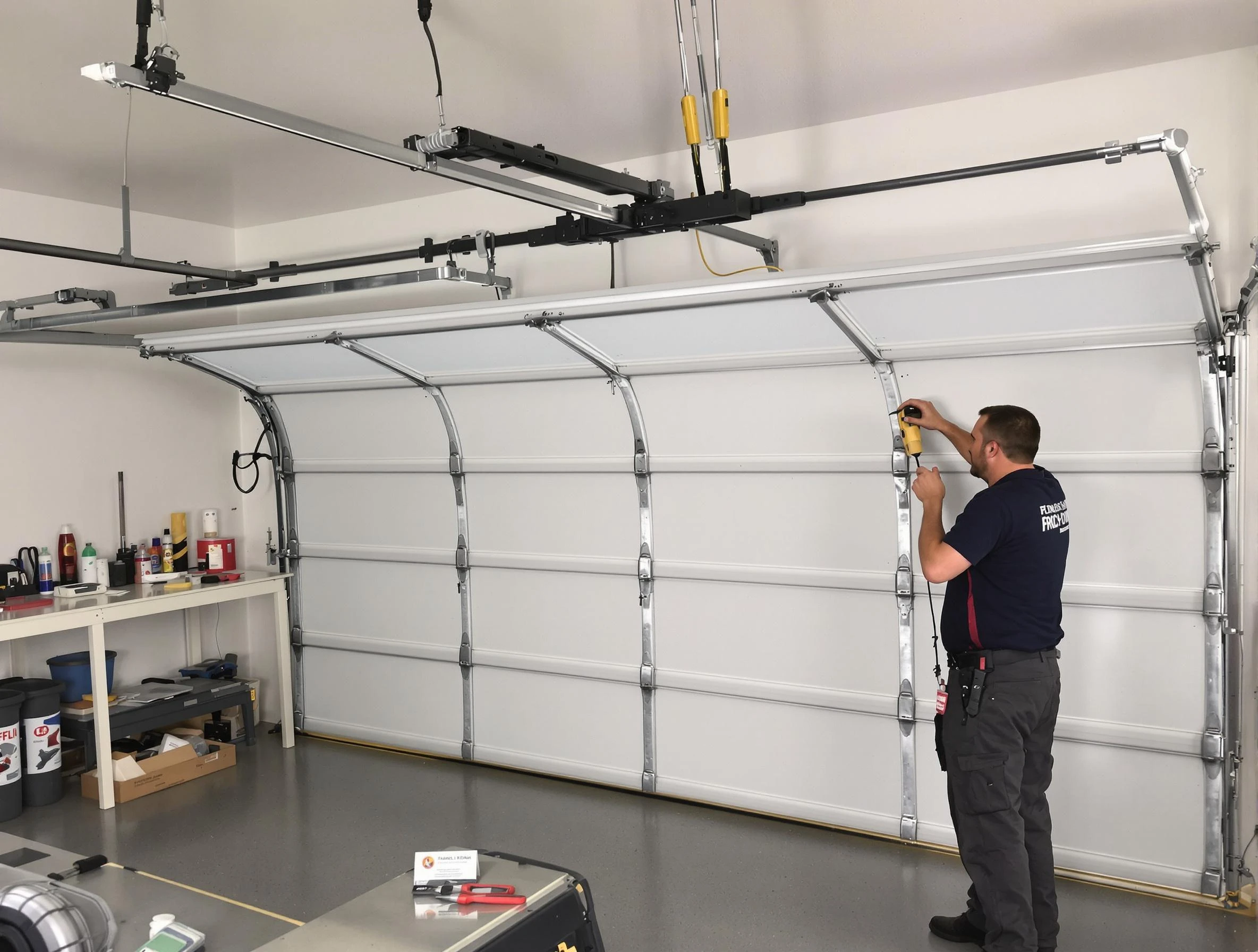 Fultondale Garage Door Repair certified technician performing overhead door system repair in Fultondale