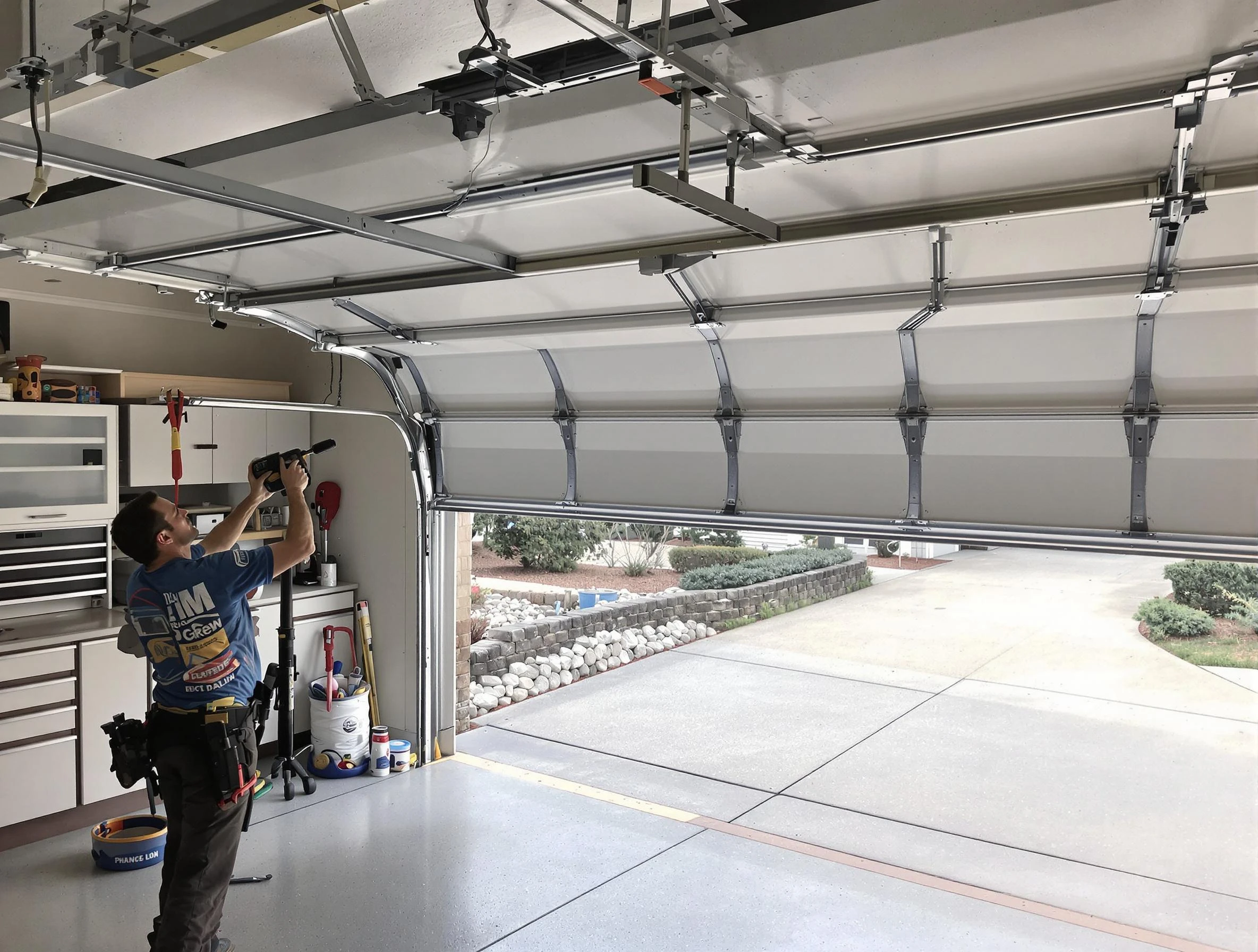 Garage door track repair service by Fultondale Garage Door Repair in Fultondale